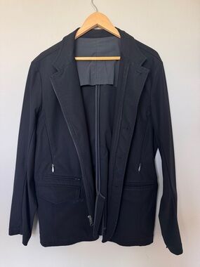 Lululemon Men's Black Zip-Front Blazer Jacket Business Casual